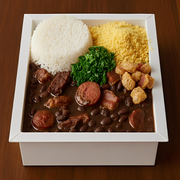 Feijoadas: Feijoada Grande - Completa - Padrão (Ingredientes: Arroz, Couve, Farofa, Torresmo)