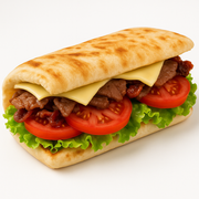 Beirutes: 300.Beirute Atum - Beirute (Ingredientes: Presunto, Mussarela, Alface, Tomate)
