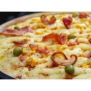 Pizzas Salgadas: #031 | Frango Caipira 1 - Pizza Grande (Ingredientes: Frango, milho, mussarela, Bacon)