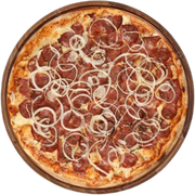 Tradicionais: Calabresa - Pizza Pequena (Ingredientes: Molho,  Muçarela,  Calabresa,  Cebola,  orégano)
