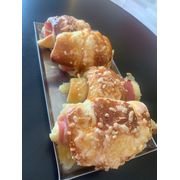 Salgados Grandes: Croassaint de presunto e queijo - Deliciosos croassaint de presunto e queijo