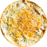 Especiais: 4 Queijos - Pizza Gigante  (Ingredientes: Molho,  Muçarela,  Provolone,  Parmesão,  Catupiry,  Orégano)