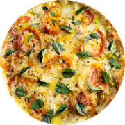 Tradicionais: Marguerita - Pizza Gigante  (Ingredientes: Molho,  Muçarela,  Tomate,  Manjericão,  Orégano)