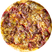 Especiais: Maçarico - Pizza Gigante  (Ingredientes: Molho,  Muçarela,  Calabresa,  Cebola Roxa,  Pimenta Calabresa,  Orégano)