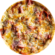 Especiais: 5 Carnes - Pizza Gigante  (Ingredientes: Molho,  Muçarela,  Presunto,  Calabresa,  Lombinho Canadense,  Bacon,  Frango,  Orégano)