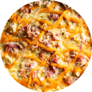 Especiais: Americana - Pizza Gigante  (Ingredientes: Molho,  Muçarela,  Frango,  Bacon,  Cheddar,  Orégano)