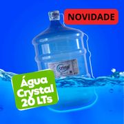 Água mineral: AGUA CRYSTAL 20 LITROS - GARRAFAO ROSQUEAVEL