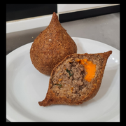 Kibes Unidades: Kibe c/ Carne e Cheddar - 1 Porção (Ingredientes: Carne, Cheddar)