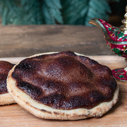 Doces: Esfiha Chocolate Preto - Esfiha (Ingredientes: Chocolate Preto)