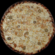 Pizzas: Pizza de Quatro queijos - PIzza (Ingredientes: Azeitonas, Molho de tomate, Mussarella, Orégano, parmesão, provolone, Requeijjão cremoso(catupiry))