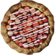Doces: Sensação - Pizza Pequena (Ingredientes:  Creme de leite,  Chocolate ao leite,  morango)