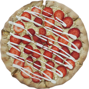 Doces: Tentação - Pizza Pequena (Ingredientes:  Creme de leite,  chocolate branco,  morango)