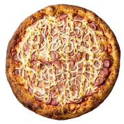 Especiais: Calabresa Especial - Pizza Grande (Ingredientes: Molho de Tomate, Mussarela, Calabresa, Cebola, Requeijão Cremoso)