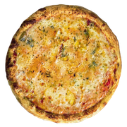 Especiais: 4 Queijos - Pizza Grande (Ingredientes: Molho de Tomate, Mussarela, Mussarela de Búfala, Gorgonzola, Requeijão Cremoso)