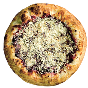 Pizzas Doces: Chocolate Branco com Geleia de Frutas Vermelhas - Pizzas Doces (Ingredientes: Chocolate Branco, Creme de Leite, Geleia de Frutas Vermelhas, Mussarela)