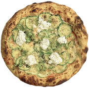 Tradicionais: Zuchini - Pizza Grande (Ingredientes: Molho de Tomate, Mussarela, Abobrinha, Ricota, Parmesão)