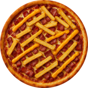 Tradicionais: Bacon Crocante - Pizza Gigante (Ingredientes: Bacon, Batata Frita, Cheddar Cremoso)