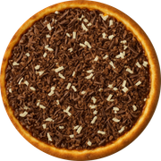 Doces: Mista - Pizza Gigante (Ingredientes: Chocolate Branco, Chocolate Preto)