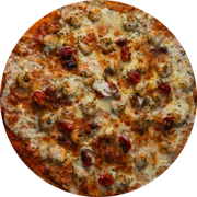 Premium: Camarão - Pizza Grande (Ingredientes: Camarão, Catupiry, Mussarela, Tomate caprese)