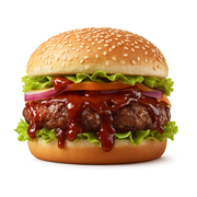 ARTESANAIS: SMASH BARBECUE - LANCHES (Ingredientes: ALFACE, BARBECUE, BLEND 150G (CARNE), CEBOLA, MUSSARELA, PICLES AGRIDOCE, TOMATE)