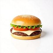 Hambúrguer: Hambúrguer Completo - LANCHES (Ingredientes: Carne, Mussarela, Alface, Tomate, Milho Verde)