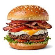 Hambúrguer: X-Tudo - LANCHES (Ingredientes: Carne, Barbecue, Mussarela, Presunto, Catupiry, Cheddar Cremoso, Calabresa, Ovos, Bacon, Frango, Alface, Tomate, Milho Verde, Batata Palha)