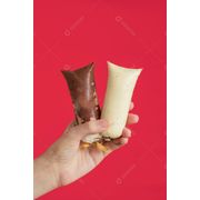 SORVETERIA: GELADINHO GOURMET AÇAÍ COM CREME DE NINHO - Castanha ao leite com recheio de morango