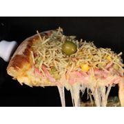 Promo 3: 29.Francesa - Pizza Grande (Ingredientes: Molho da Casa, Presunto, Milho, Ervilha, Cebola, Mussarela, Batata Palha, Azeitona)
