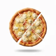Sabores: 3 queijos - Pizza Maracanã 50cm/ 16 fatias (Ingredientes: Catupiry, Molho de Tomate, Mussarela, Orégano, Provolone)