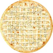 Tradicionais: Catarina - Pizza Grande (Ingredientes:  Bacon,  Orégano,  Palmito,  Requeijão, Molho Mussarella)