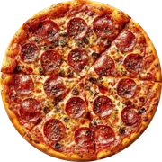 Tradicionais: Baiana - Pizza Grande (Ingredientes:  Calabresa Ralada,  Molho De Pimenta,  Orégano, Molho Mussarella)