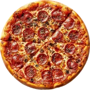 Tradicionais: Calabresa - Pizza Grande (Ingredientes:  Calabresa,  Orégano, Molho Mussarella)