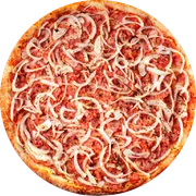 Tradicionais: Calabresa Com Cebola - Pizza Grande (Ingredientes:  Calabresa,  Cebola,  Orégano, Molho Mussarella)