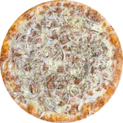 Tradicionais: Do Cheff - Pizza Grande (Ingredientes:  Bacon,  Calabresa,  Cebola,  Orégano,  Requeijão, Molho Mussarella)