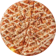 Tradicionais: Frango Com Catupiry - Pizza Grande (Ingredientes:  Frango,  Orégano,  Requeijão, Molho Mussarella)