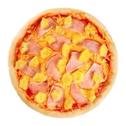 Tradicionais: Lombo c/ Abacaxi - Pizza Familia (Ingredientes: Molho de Tomate, Mussarela, Lombo, Abacaxi)