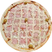 Tradicionais: Presunto Com Catupiry - Pizza Grande (Ingredientes:  Orégano,  Presunto,  Requeijão, Molho Mussarella)