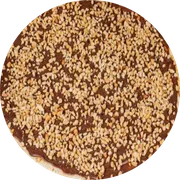 Doces: Charge - Pizza Grande (Ingredientes:  Amendoim,  Chocolate Preto,  Creme De Leite)
