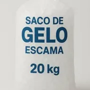 Gelos: Gelo Escama Aprox. 20Kg 01 Unidade - Máximo de 2 sacos de gelo por pedido.Caso adicione outro produto ou mais gelo entraremos em contato para informar que será cobrado mais uma taxa de entrega