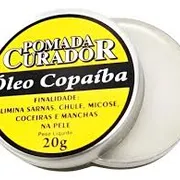 Pomadas: Pomada Curador Óleo Copaíba 20g - Elimina sarnas, chulé, micose, coceiras e manchas na pele.Composição: Óleo de Copaíba, Salicilato de Metila, Terebentina e Parafina Branca.