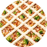 Brood: Brócolis Especial - Pizza Pré-Assada | Grande (Ingredientes: Molho de Tomate, Alho Crocante, Brócolis, Muçarela, Bacon, Catupiry, Orégano)
