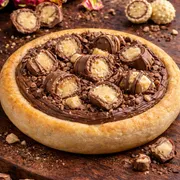 Esfihas Doces: Chocolate com Sonho de Valsa - Esfiha Doces (Ingredientes: Chocolate ao Leite, Sonho de valsa)