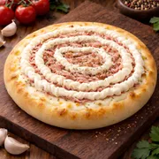 Esfihas especiais: catulombo - Esfihas salgadas (Ingredientes: Catupiry, Lombo canadense, muçarela)