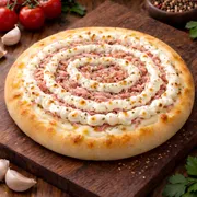 Esfihas especiais: Lombo com cream cheese - Esfihas salgadas (Ingredientes: Cream cheese, Lombo canadense, muçarela)