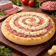 Esfihas especiais: Presunto cream - Esfihas salgadas (Ingredientes: Apresuntado, Cream cheese)