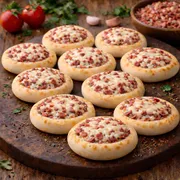 Combos mini: Kit calabresa c/ queijo - 10 mini esfihinhas gourmet sabor calabresa com queijo