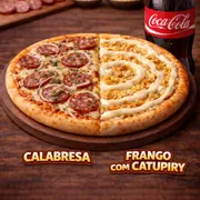 AS MAIS PEDIDAS: PIZZA MARACANÃ FRANGO COM CATUPIRY / CALABRESA COCA 2 LITROS GRÁTIS - PIZZA MARACANÃ FRANGO COM CATUPIRY / CALABRESA COCA 2 LITROS GRÁTIS
