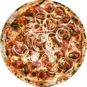 Clássicas: 06 - Calabresa - Pizza Grande (8 Fatias 35cm) (Ingredientes: Calabresa, Cebola, Molho de Tomate Italiano, Muçarela, Orégano)
