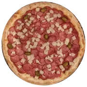 Tradicionais: Du´Chefe - Pizzas Grande (Ingredientes: Azeitona, Calabresa, Molho Artesanal, Mussarela, Orégano, Palmito)