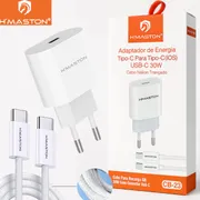 Acessórios para Celular: Fonte Tipo C + Cabo Entrada C)